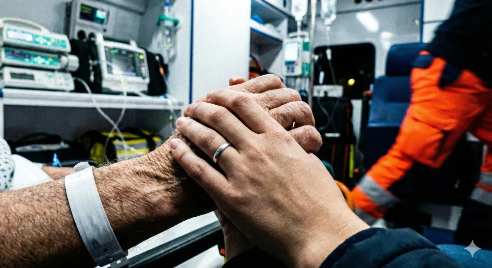 Father in hospital